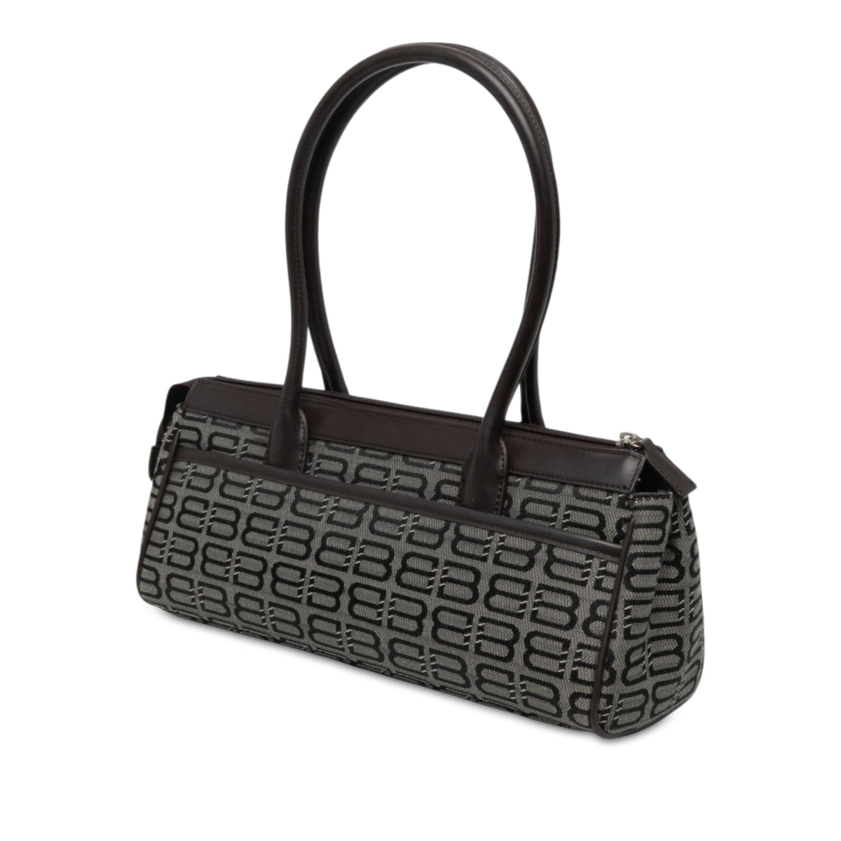 Balenciaga BB Monogram Shoulder Bag — Gray