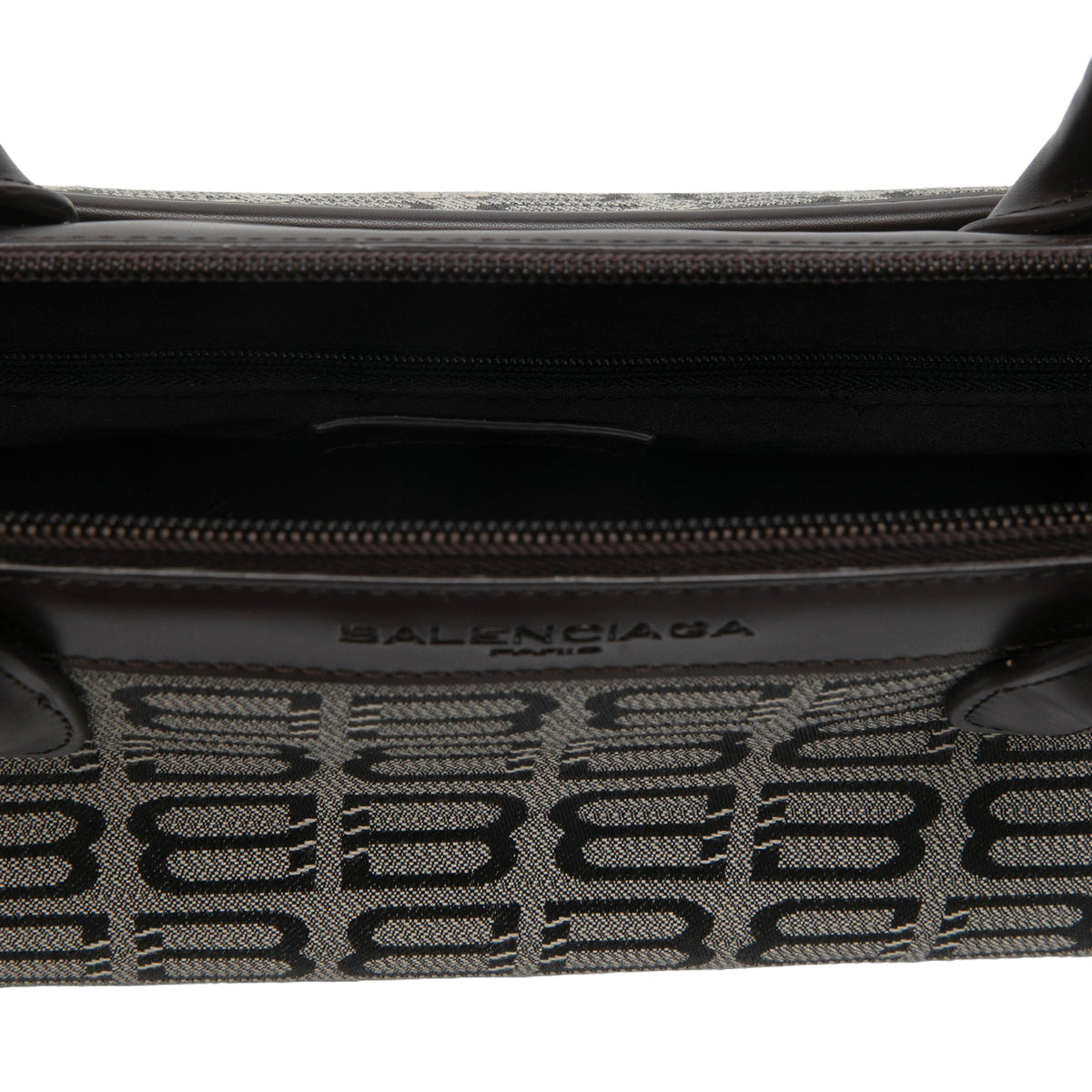 Balenciaga BB Monogram Shoulder Bag — Gray