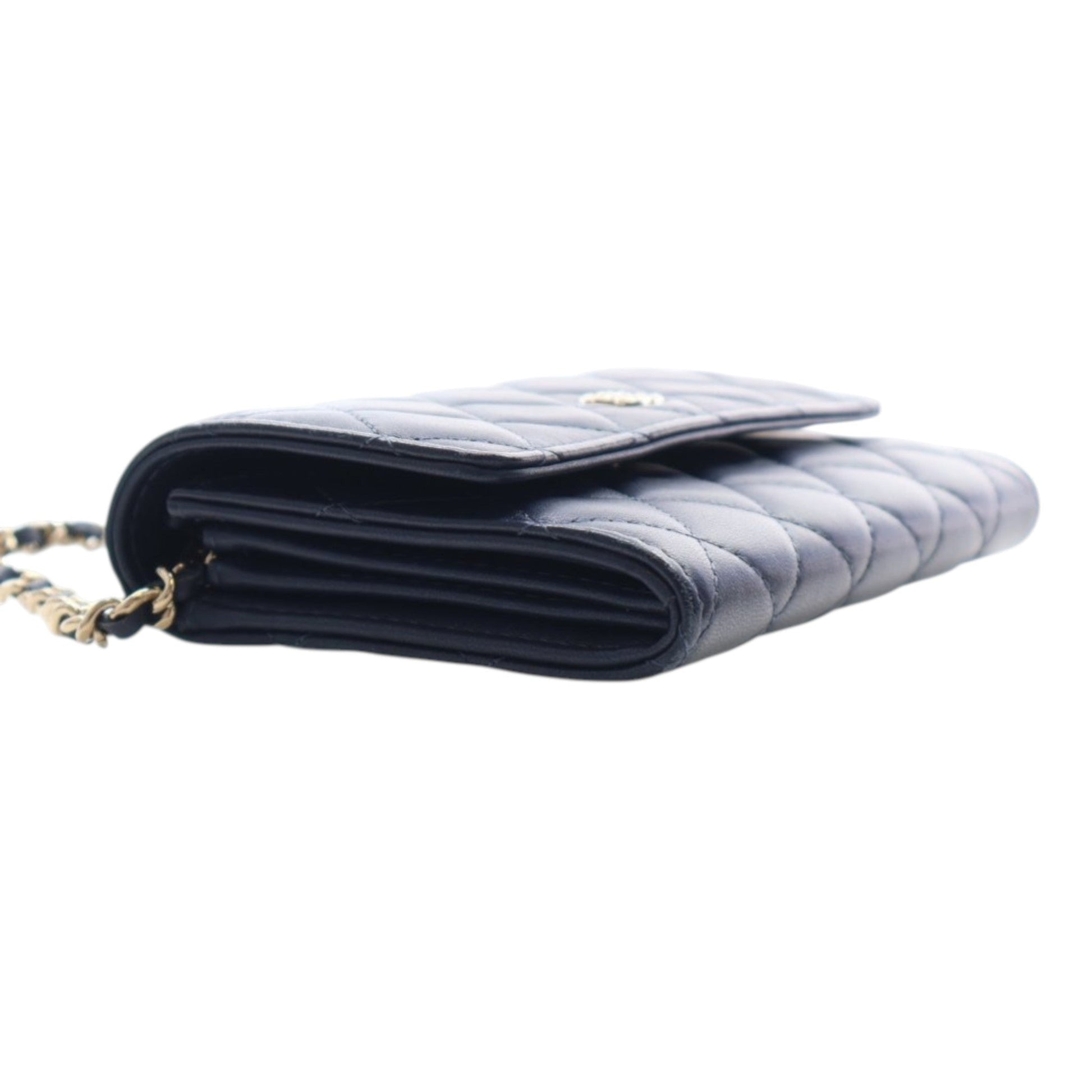 Chanel Mini CC Quilted Lambskin Pearl Wallet On Chain