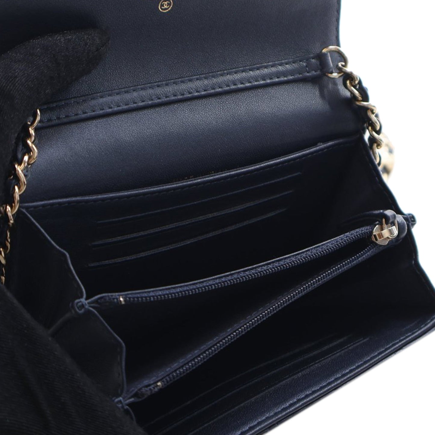 Chanel Mini CC Quilted Lambskin Pearl Wallet On Chain