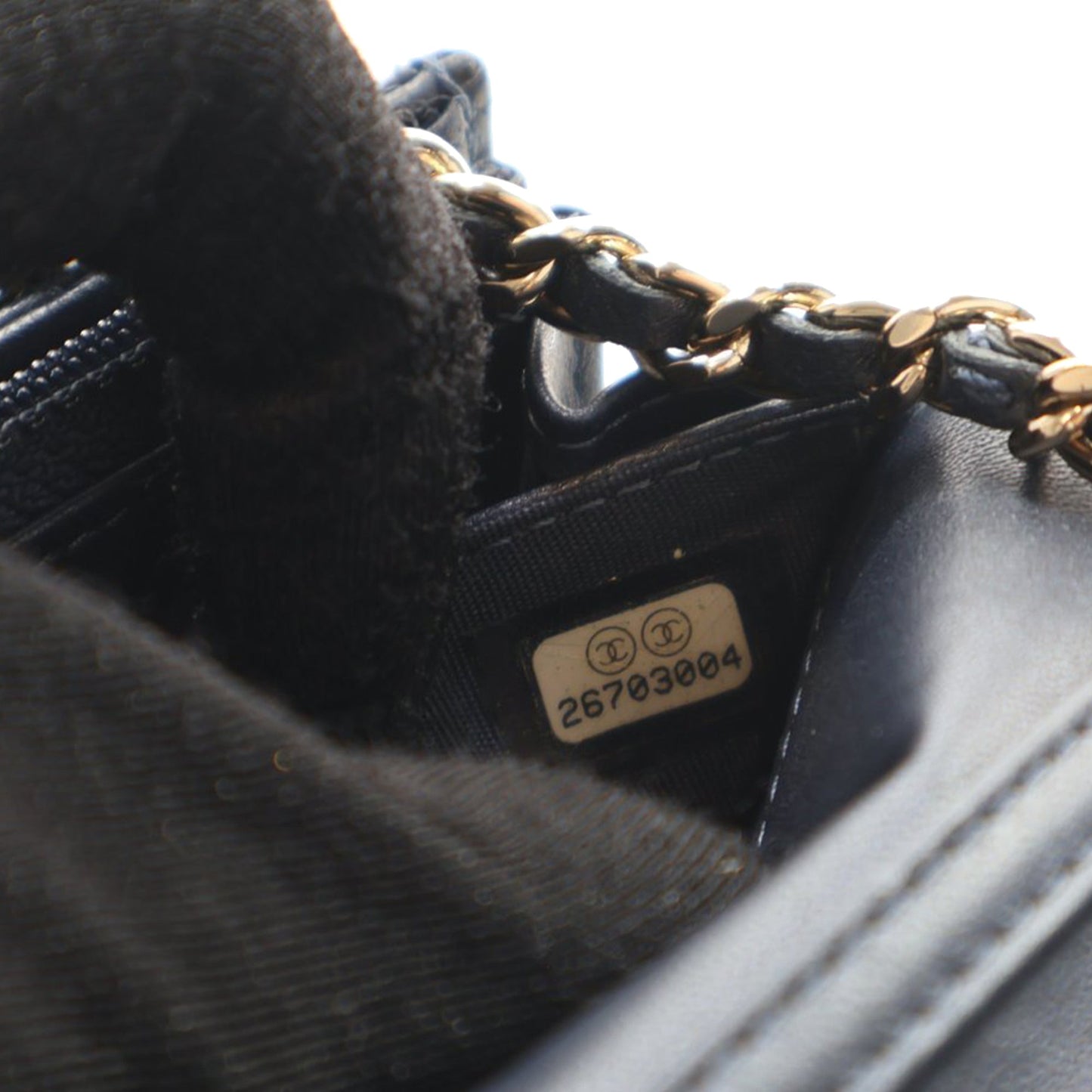 Chanel Mini CC Quilted Lambskin Pearl Wallet On Chain