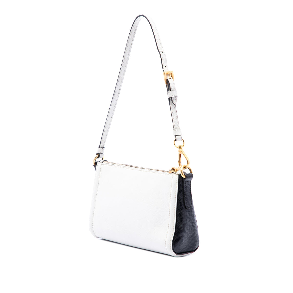 Prada Saffiano Lux Pochette — White
