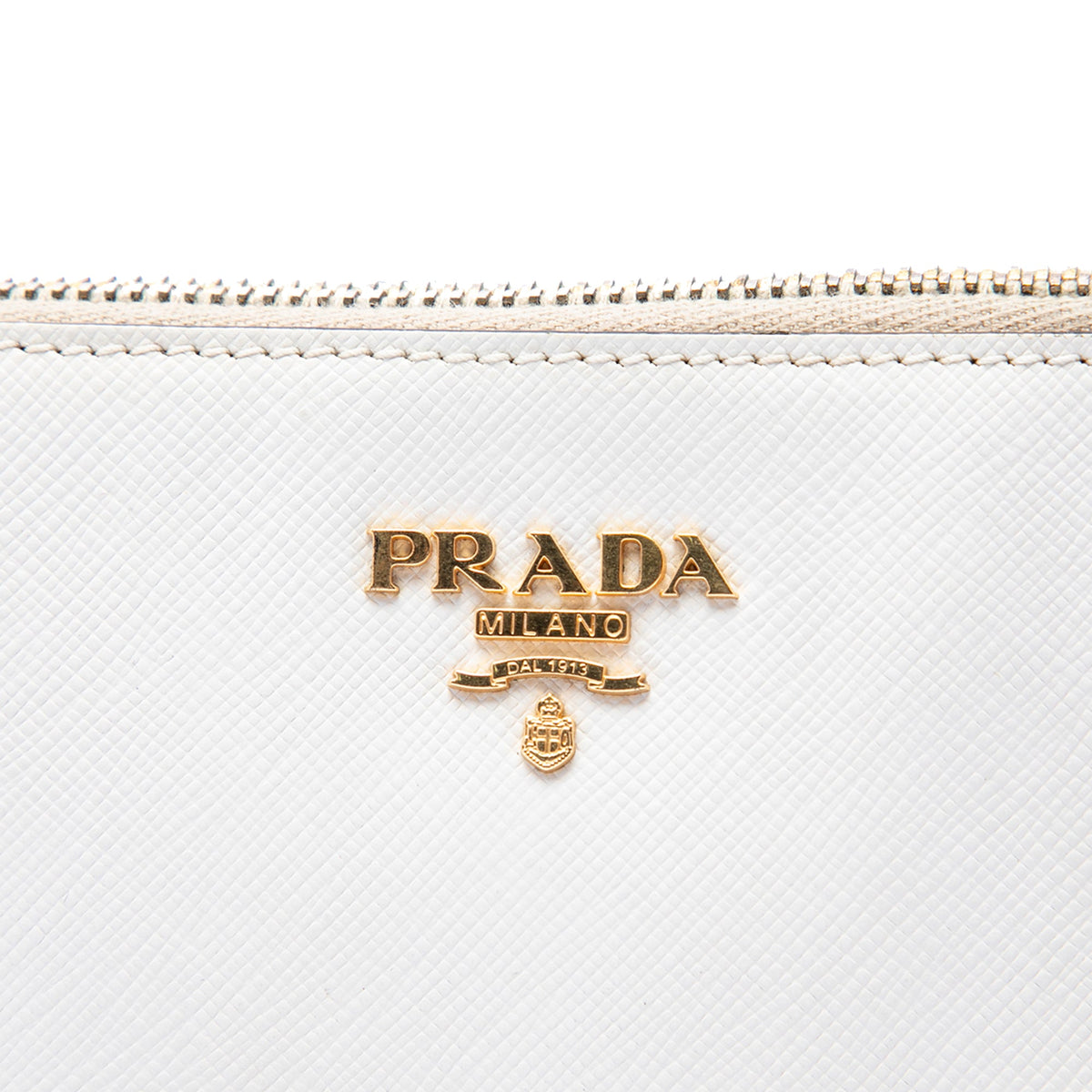 Prada Saffiano Lux Pochette — White