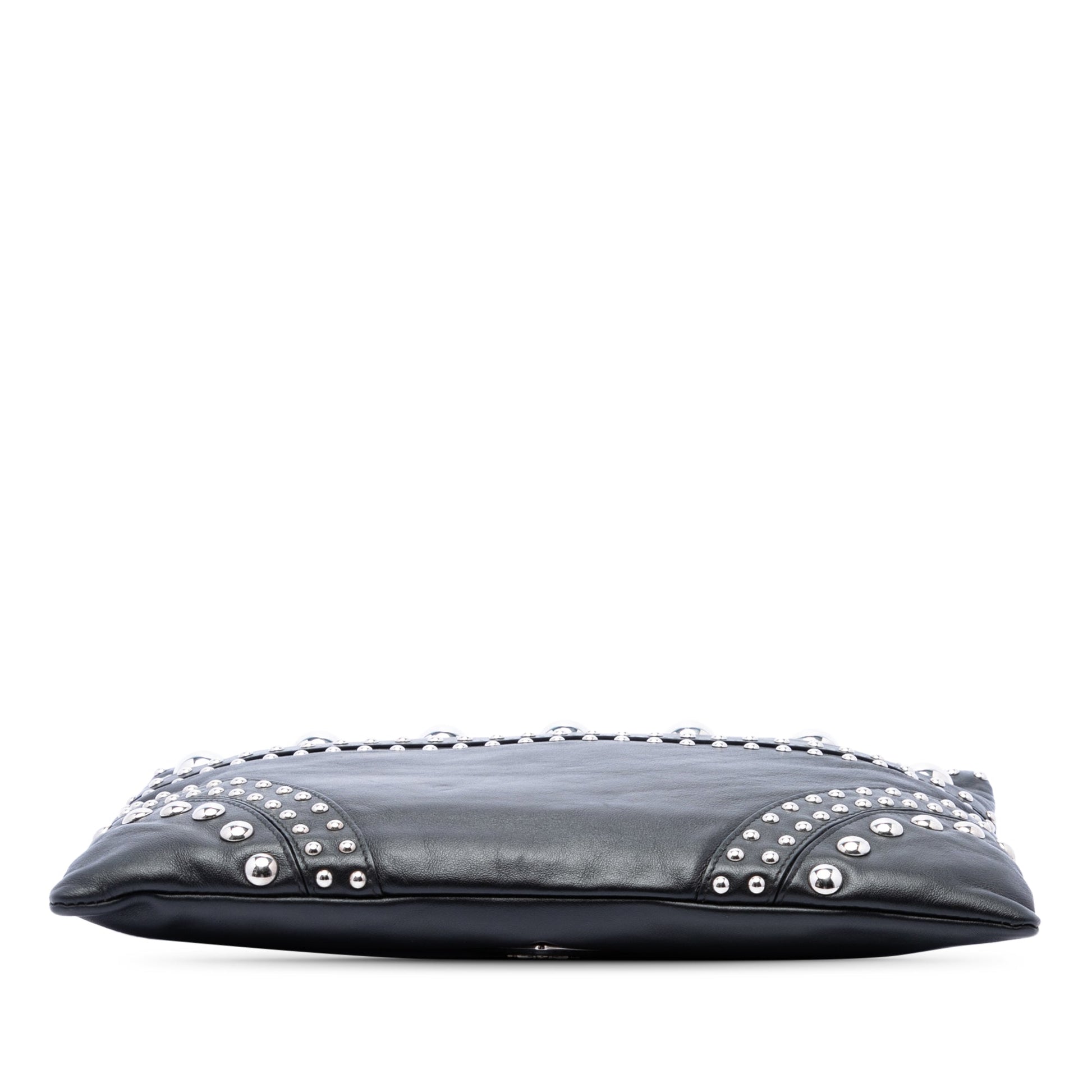 Prada Studded Calfskin Clutch
