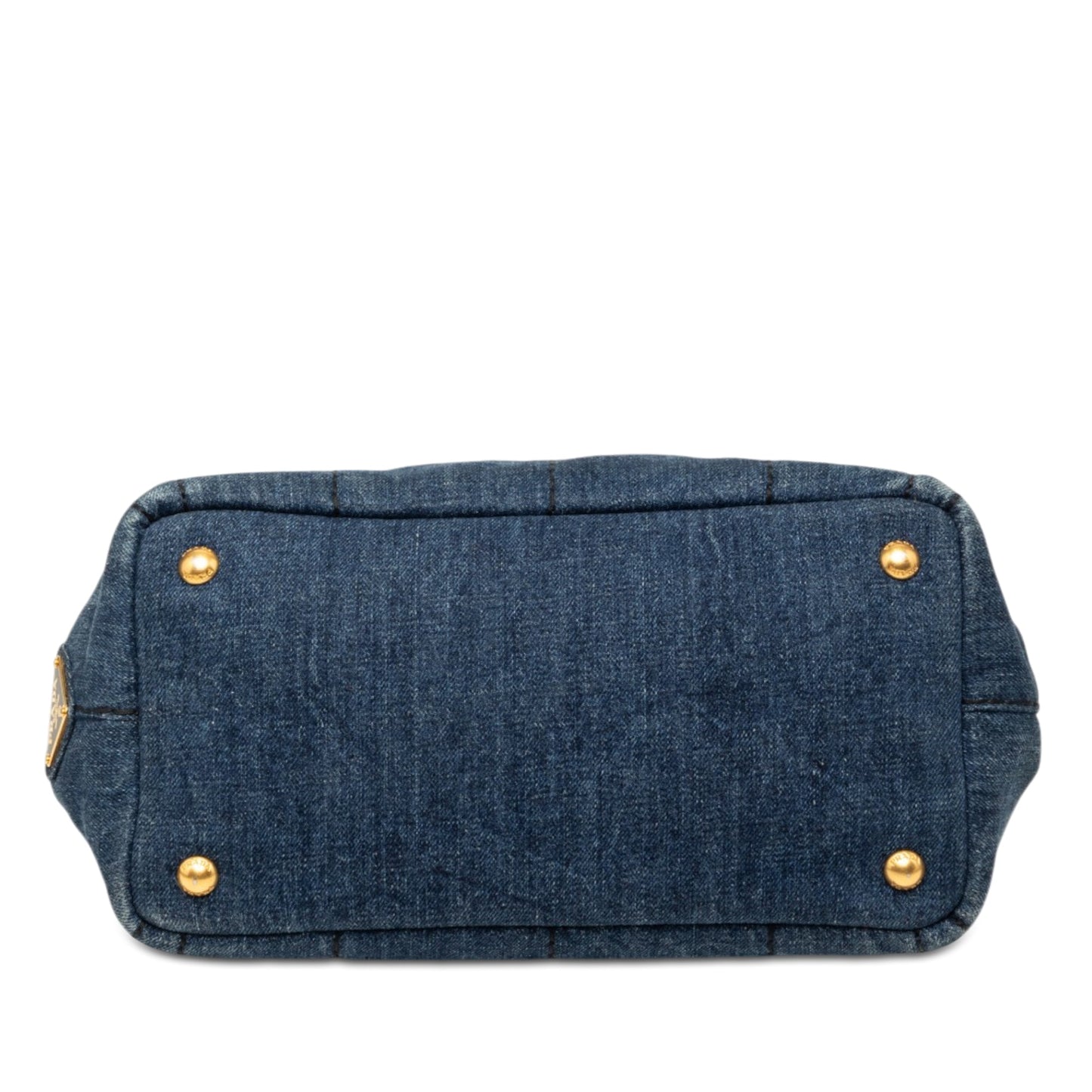 Prada Small Denim Canapa Logo Satchel
