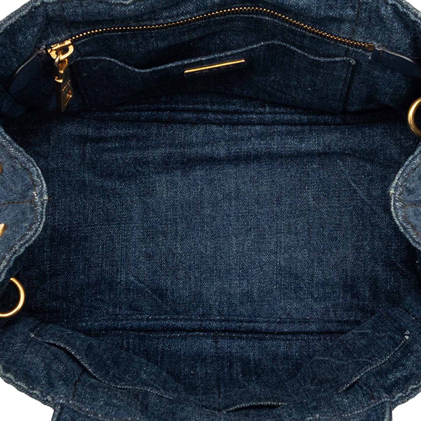 Prada Small Denim Canapa Logo Satchel