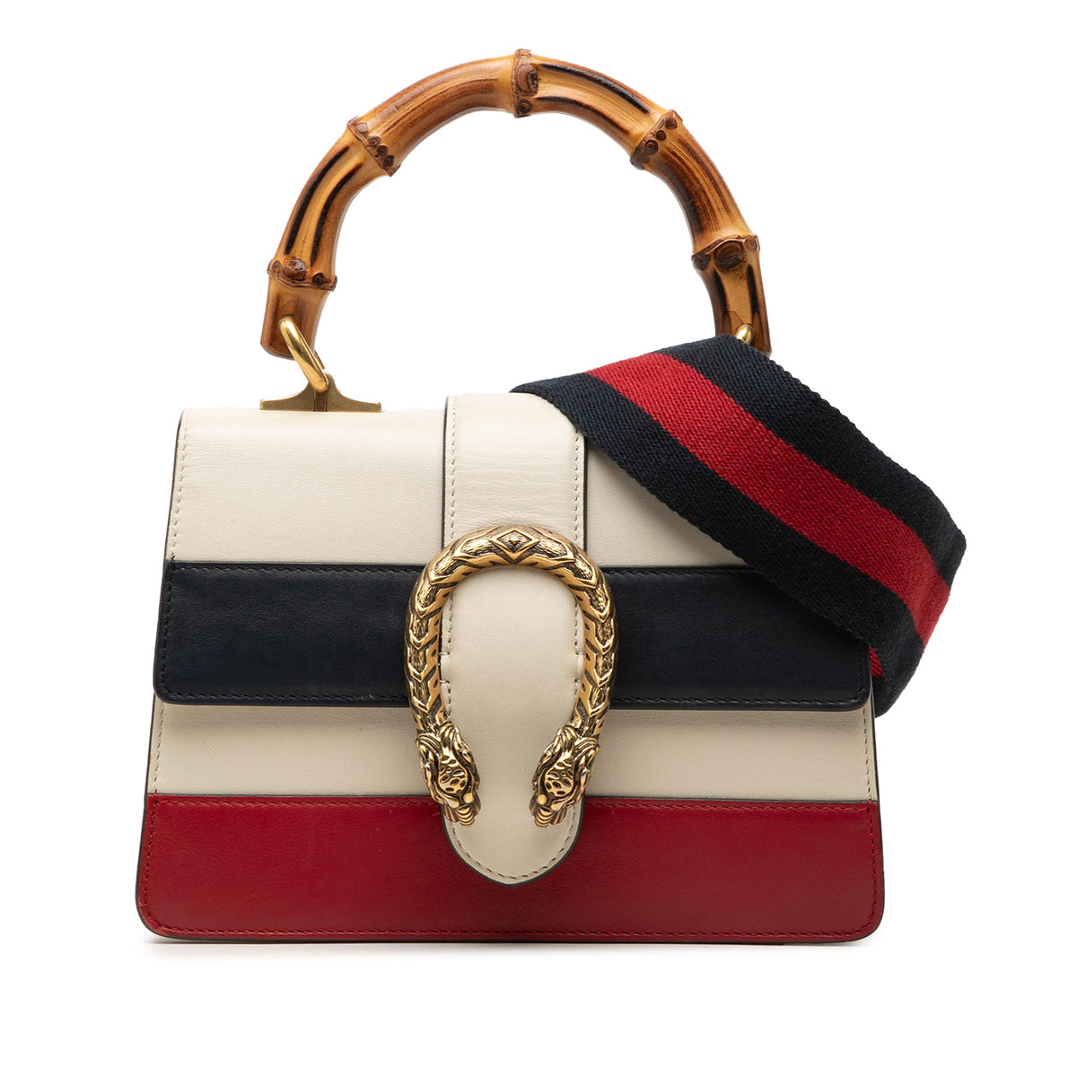 Gucci Mini Calfskin Bamboo Dionysus Web Satchel