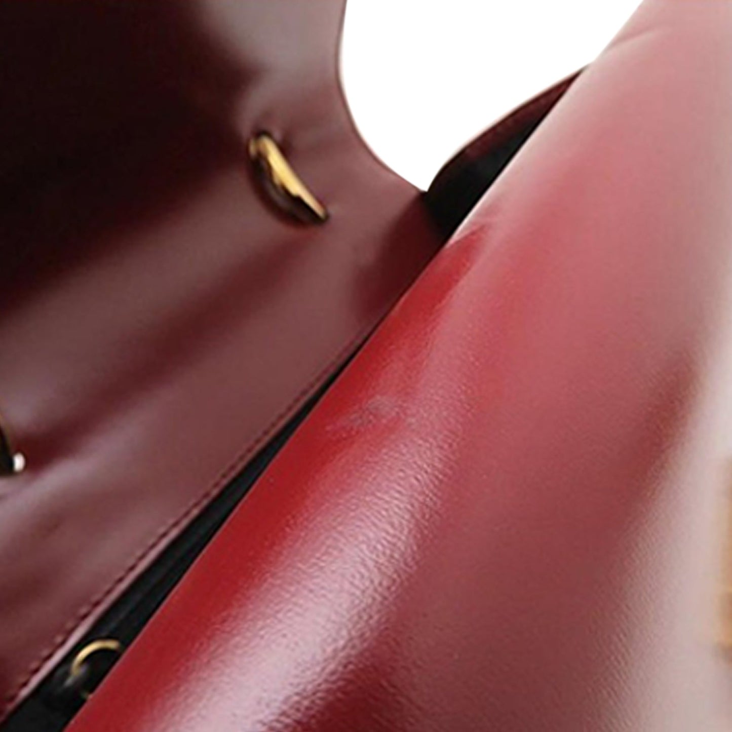 Celine Leather Double Flap Top Handle Bag