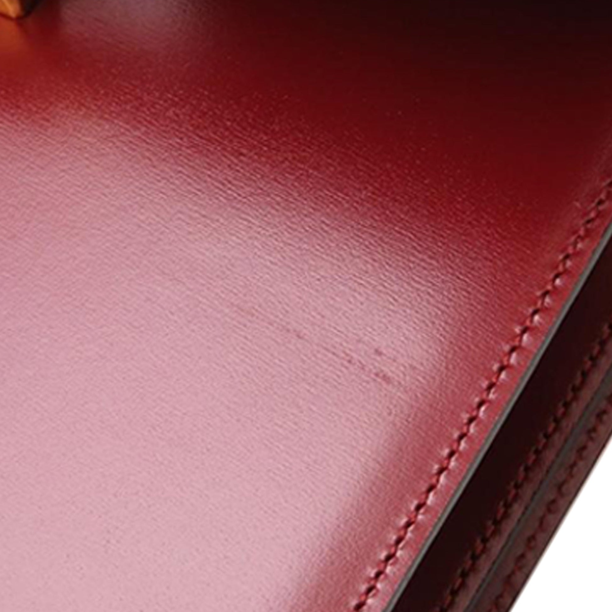 Celine Leather Double Flap Top Handle Bag