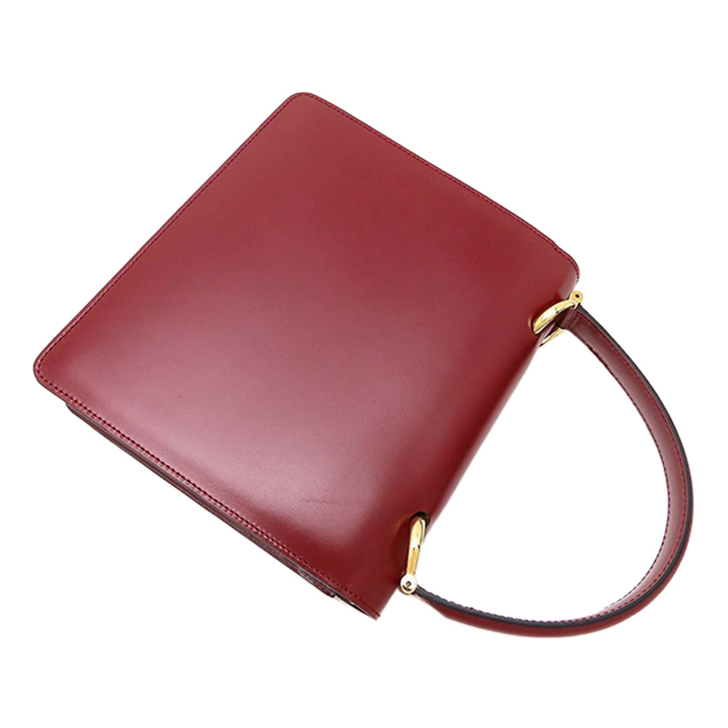 Celine Leather Double Flap Top Handle Bag
