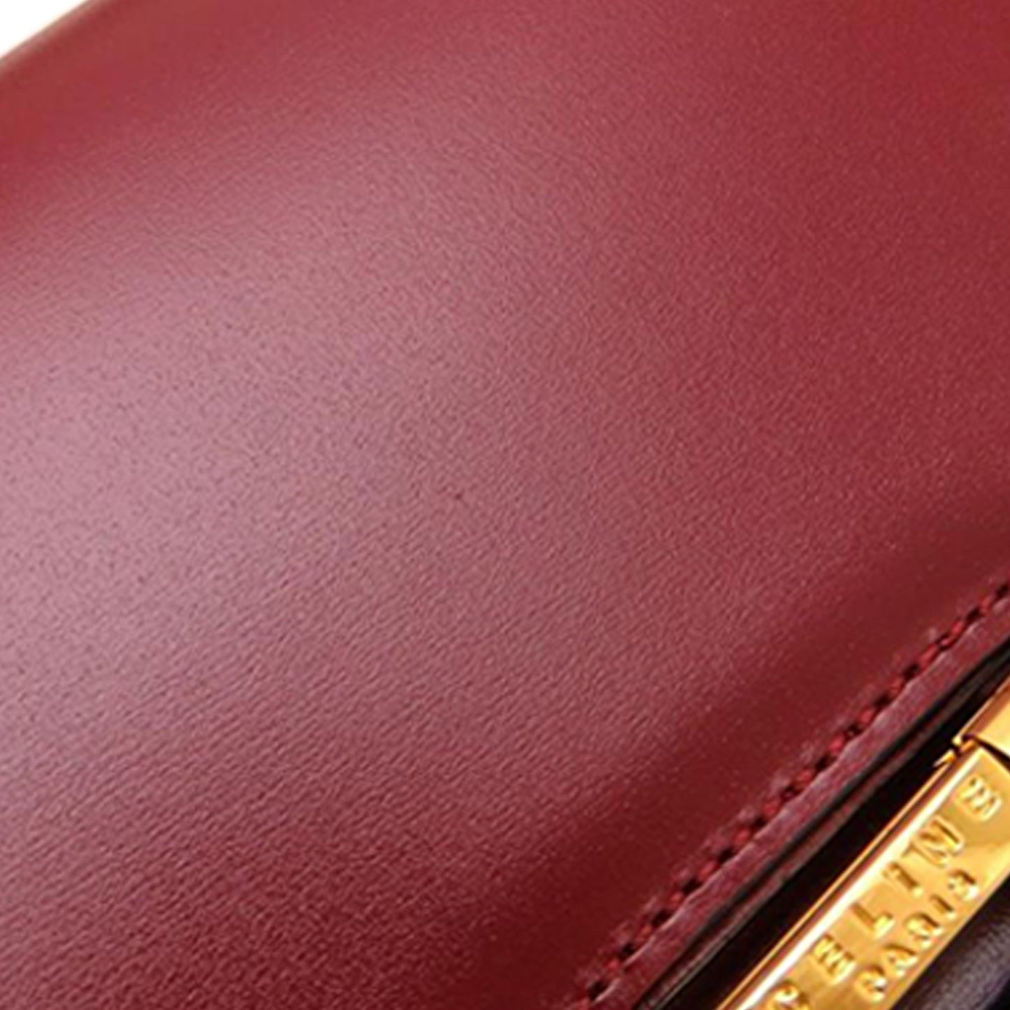 Celine Leather Double Flap Top Handle Bag