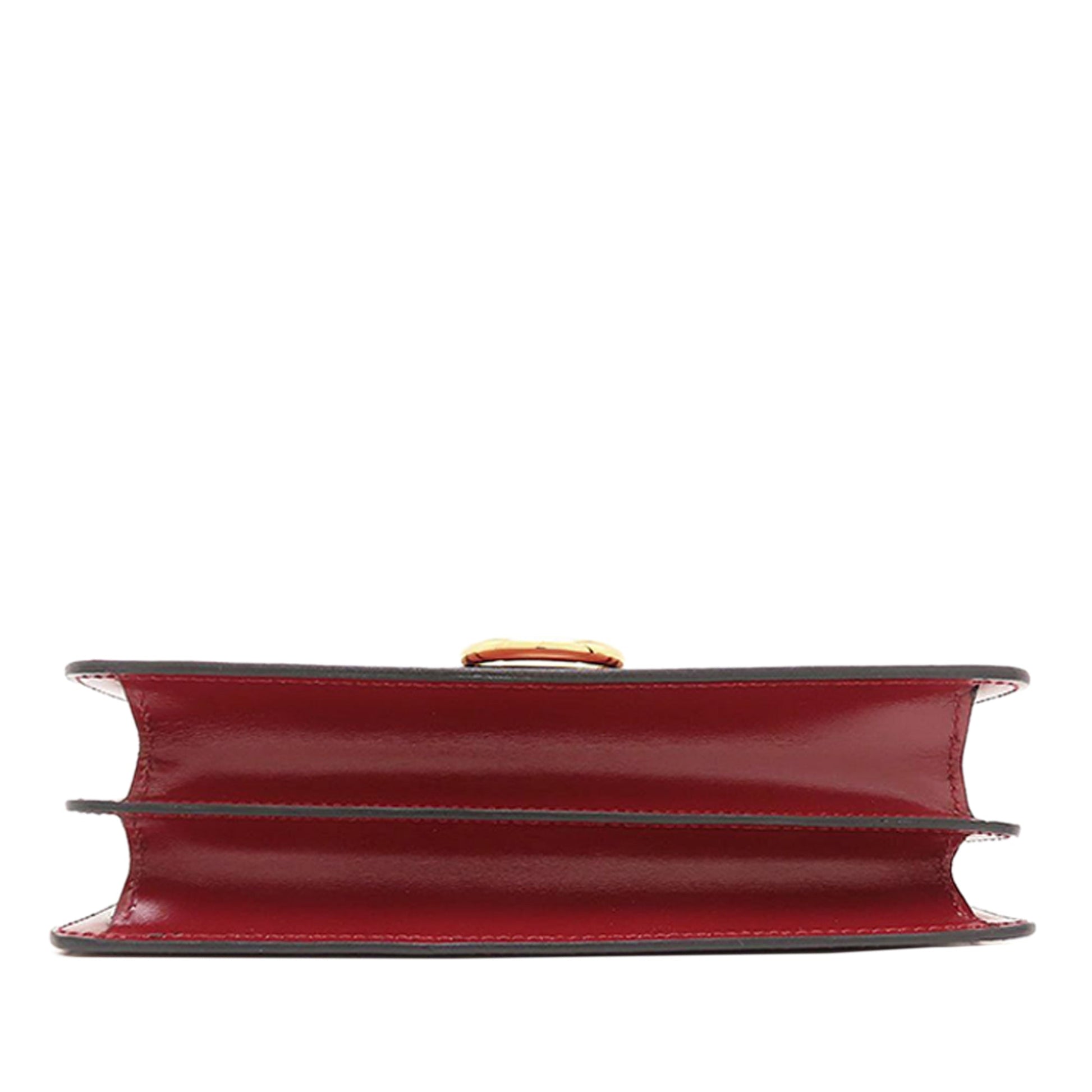 Celine Leather Double Flap Top Handle Bag
