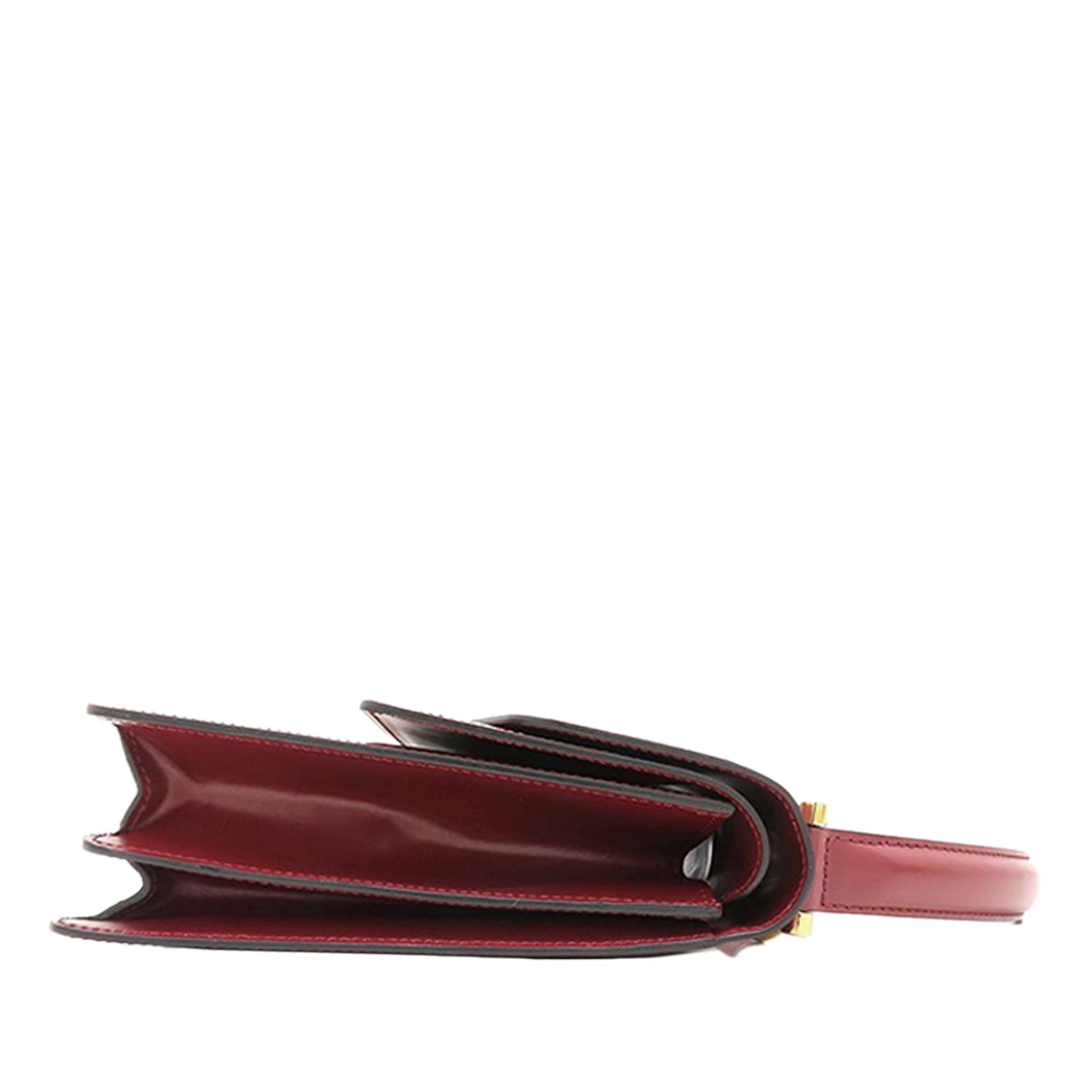 Celine Leather Double Flap Top Handle Bag