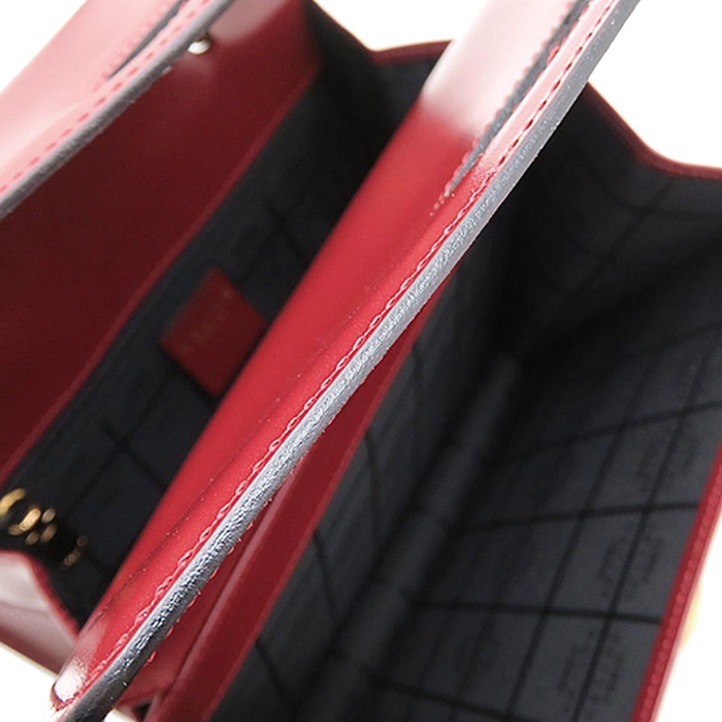 Celine Leather Double Flap Top Handle Bag