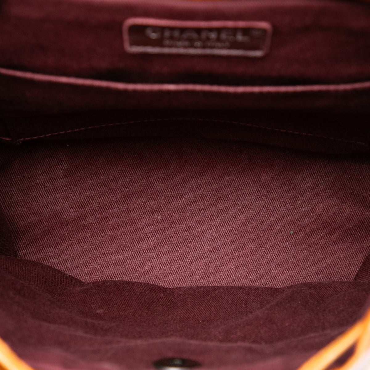 Chanel Small Shearling and Glazed Calfskin Mountain Backpack — Brown