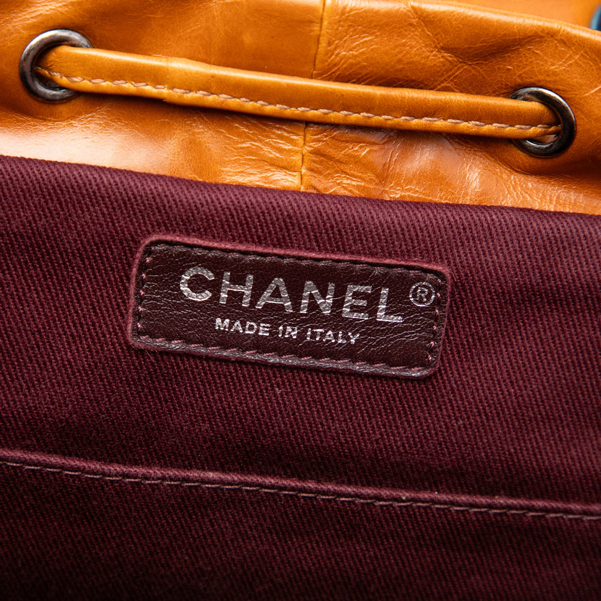 Chanel Small Shearling and Glazed Calfskin Mountain Backpack — Brown