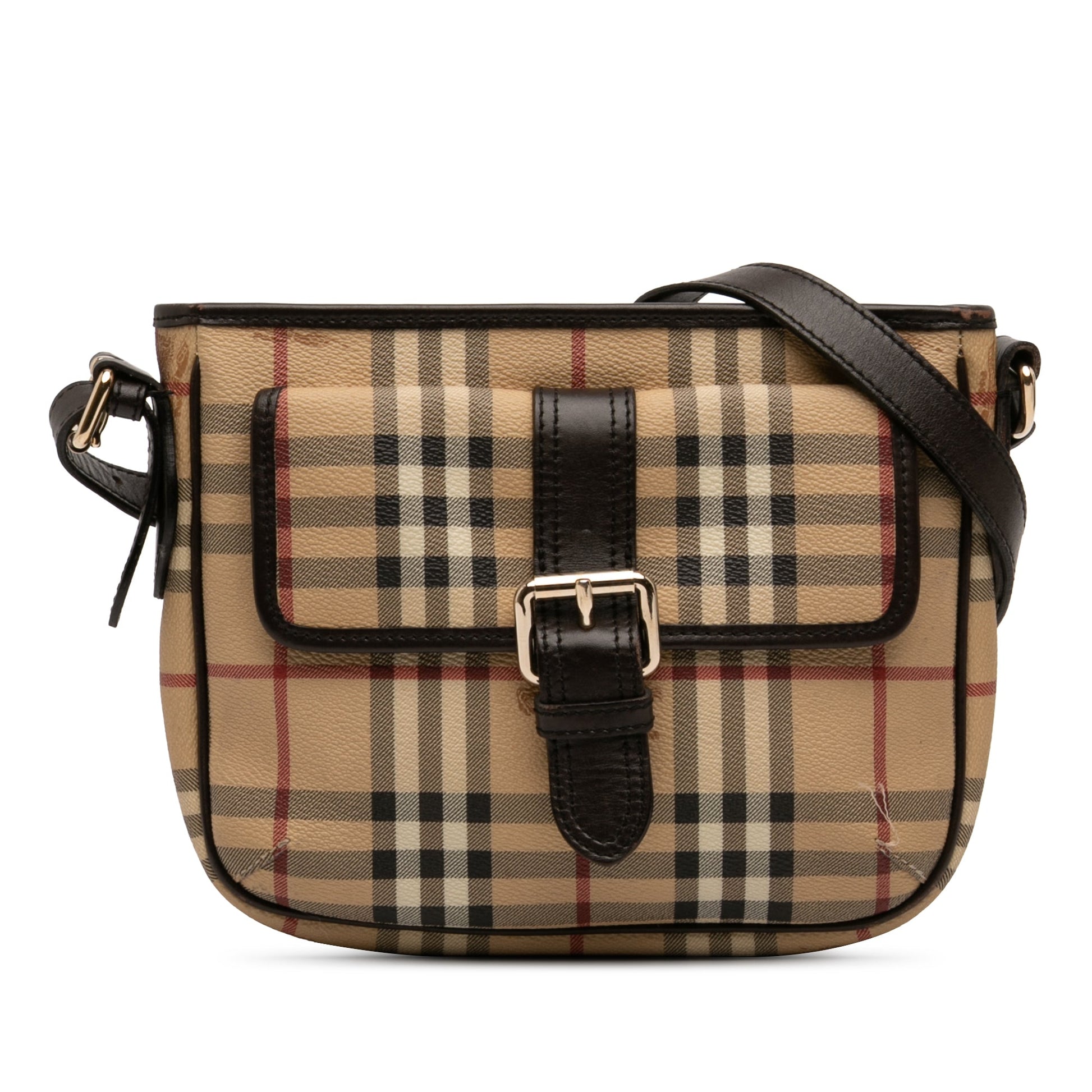 Burberry Haymarket Check Coated Canvas Crossbody