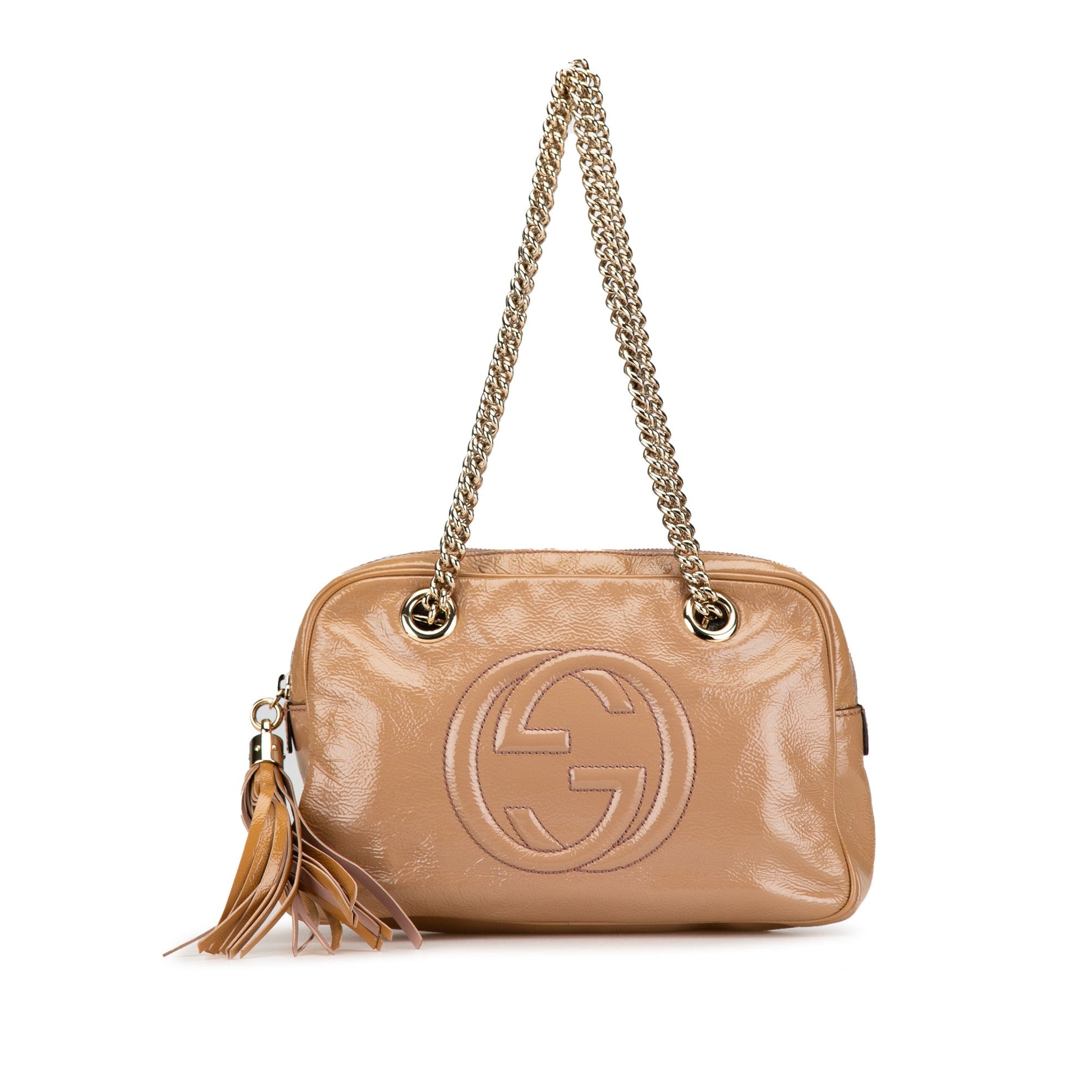 Patent Soho Chain Shoulder Bag