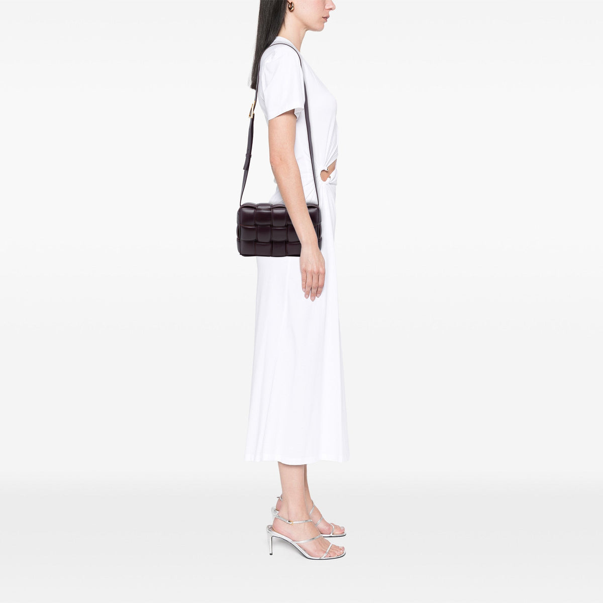 Bottega Veneta Nappa Intrecciato Padded Cassette Crossbody — Red