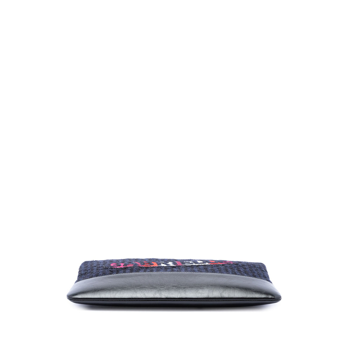 Chanel Large Tweed and Calfskin Embroidered Gabrielle O Case Clutch