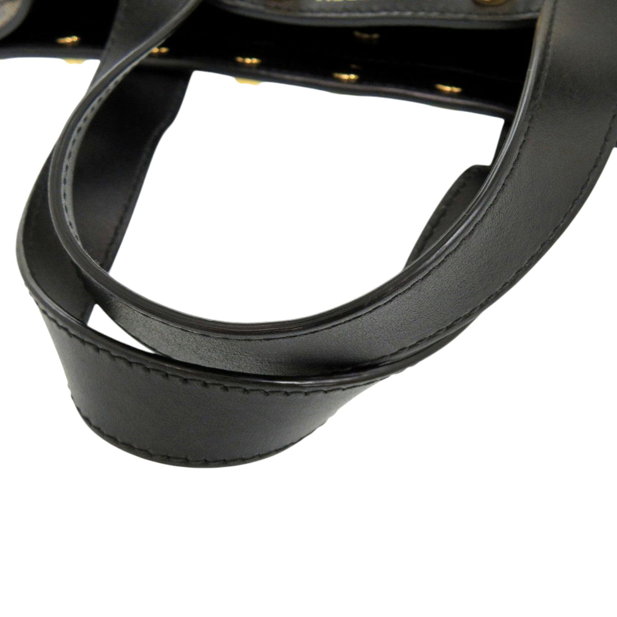 Burberry Small TB Monogram E Canvas and Studded Leather Vertical Tote