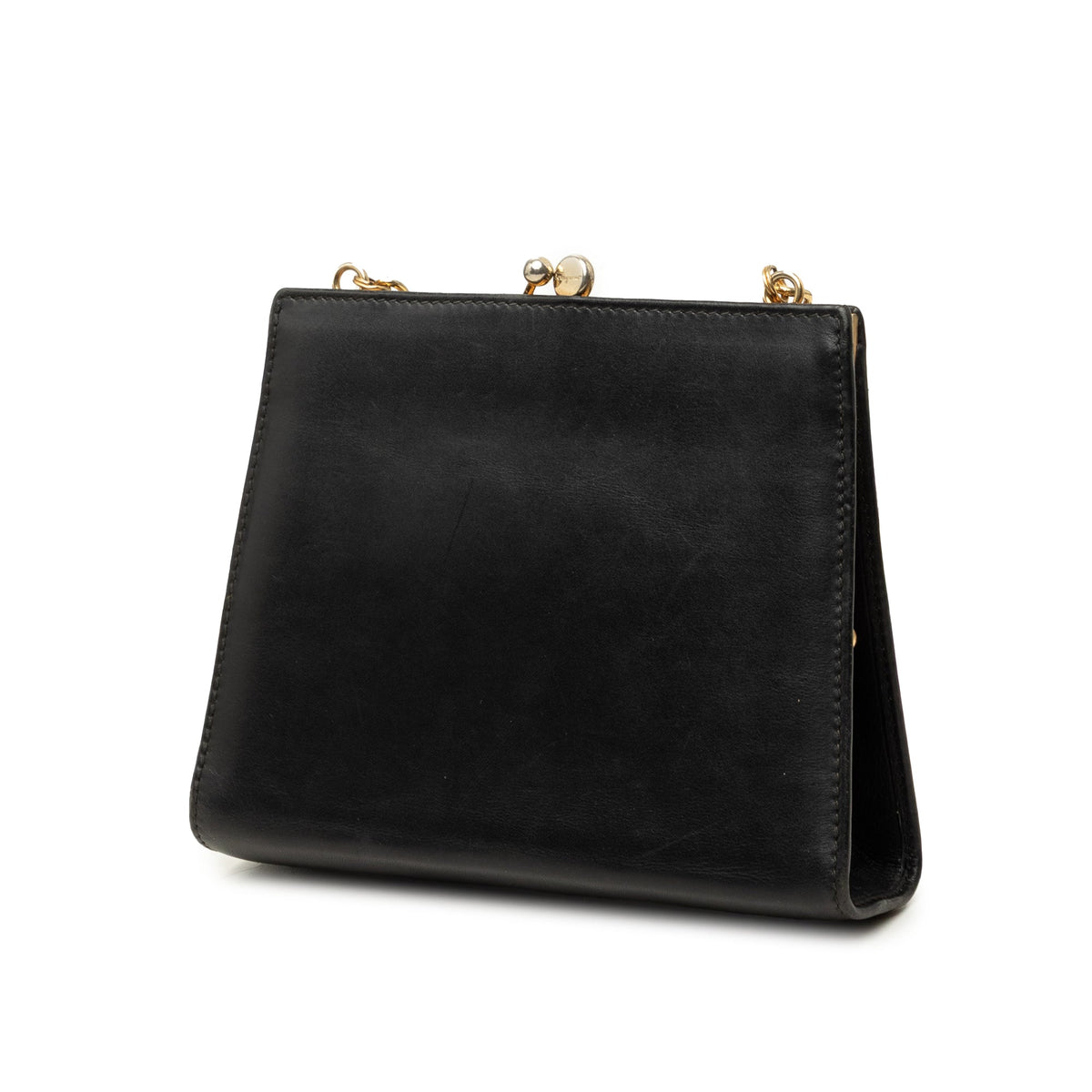 Ferragamo Leather Vara Bow Kiss Lock Chain Crossbody