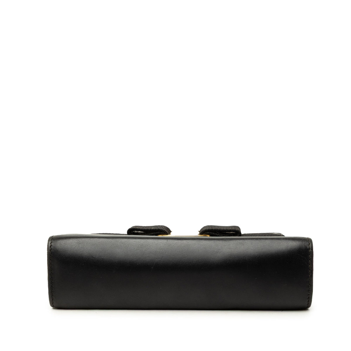 Ferragamo Leather Vara Bow Kiss Lock Chain Crossbody