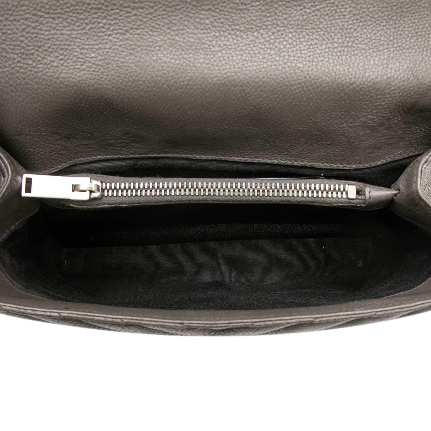 Saint Laurent Medium Chevron Sheepskin Monogram College Satchel