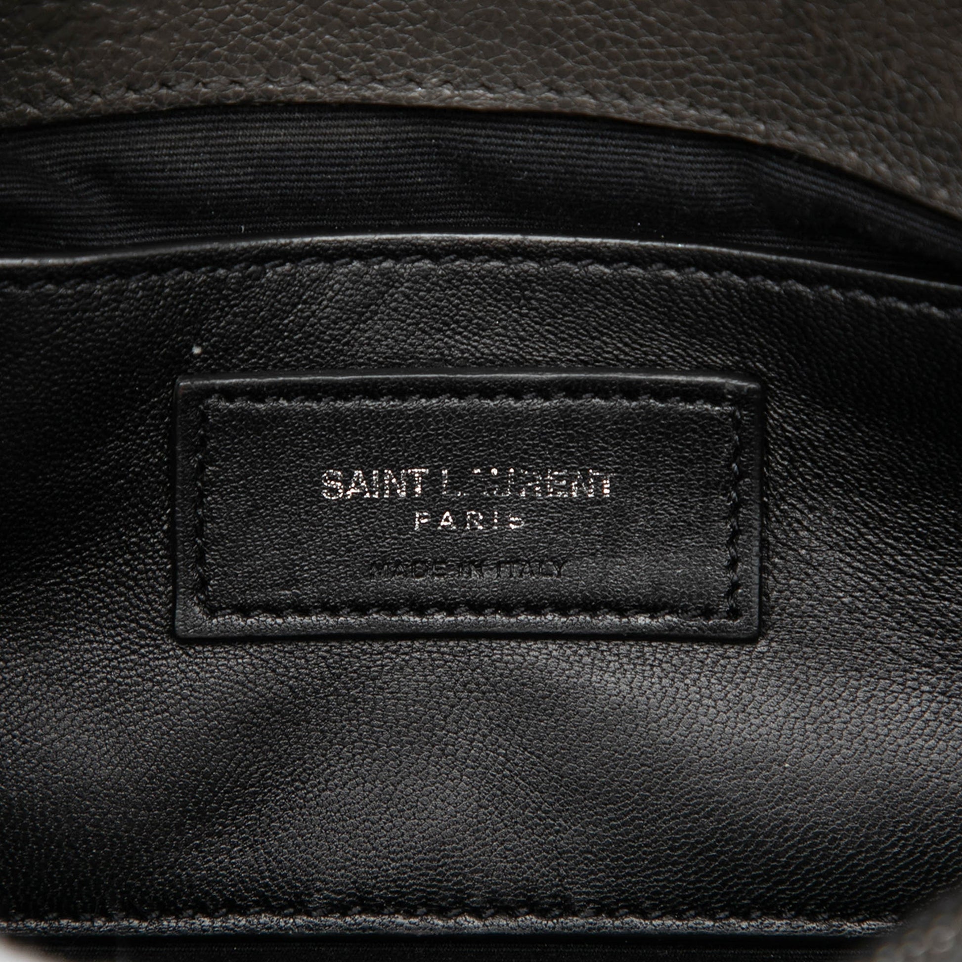 Saint Laurent Medium Chevron Sheepskin Monogram College Satchel