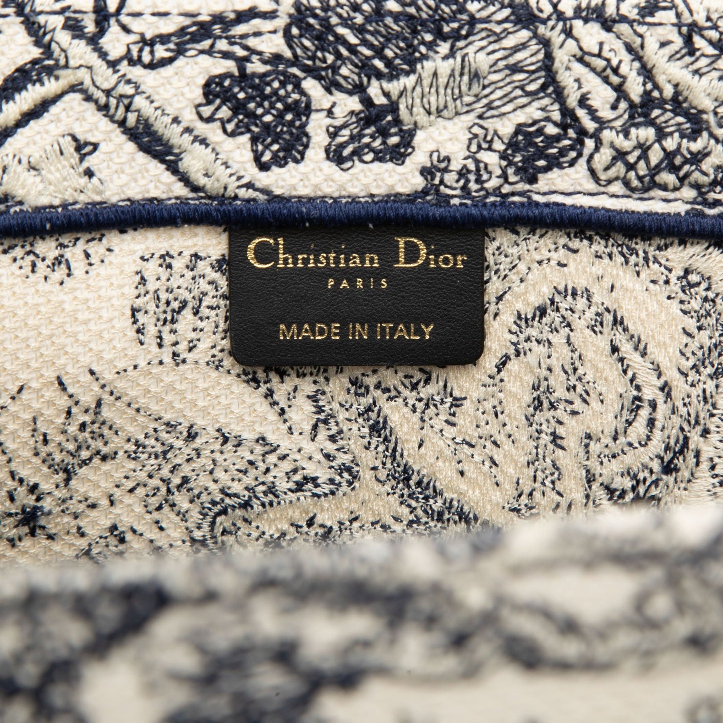 Dior Large Canvas Embroidered Dioriviera Toile De Jouy Book Tote