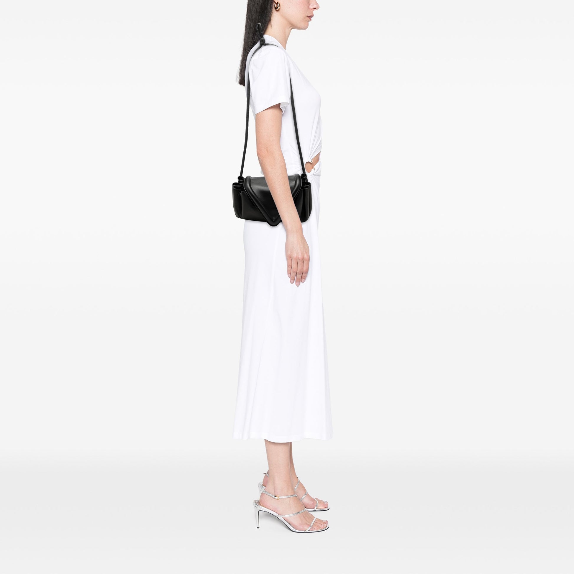 Bottega Veneta Small Lambskin Beak Crossbody