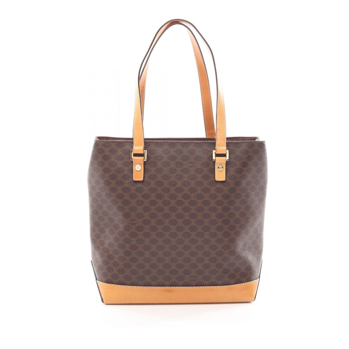 Celine Macadam Coated Canvas Tote — Brown