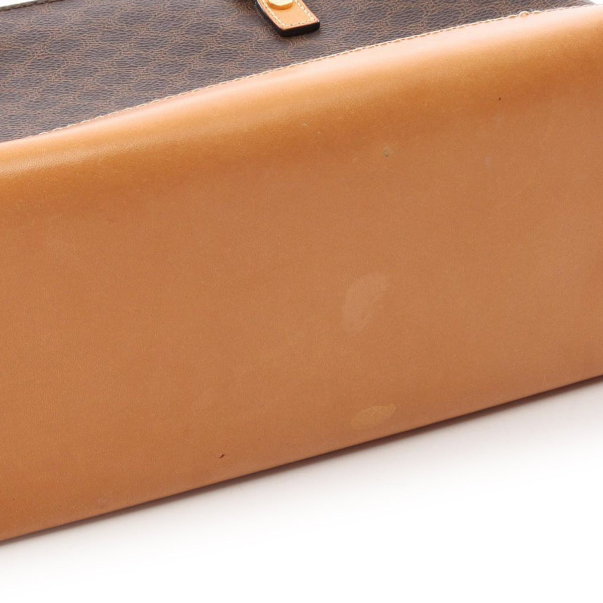 Celine Macadam Coated Canvas Tote — Brown
