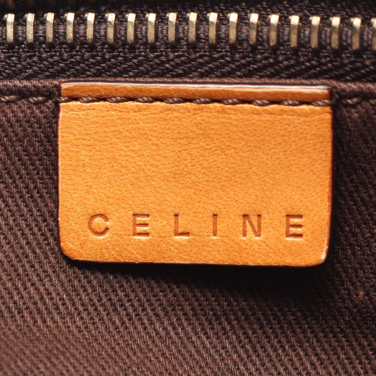 Celine Macadam Coated Canvas Tote — Brown