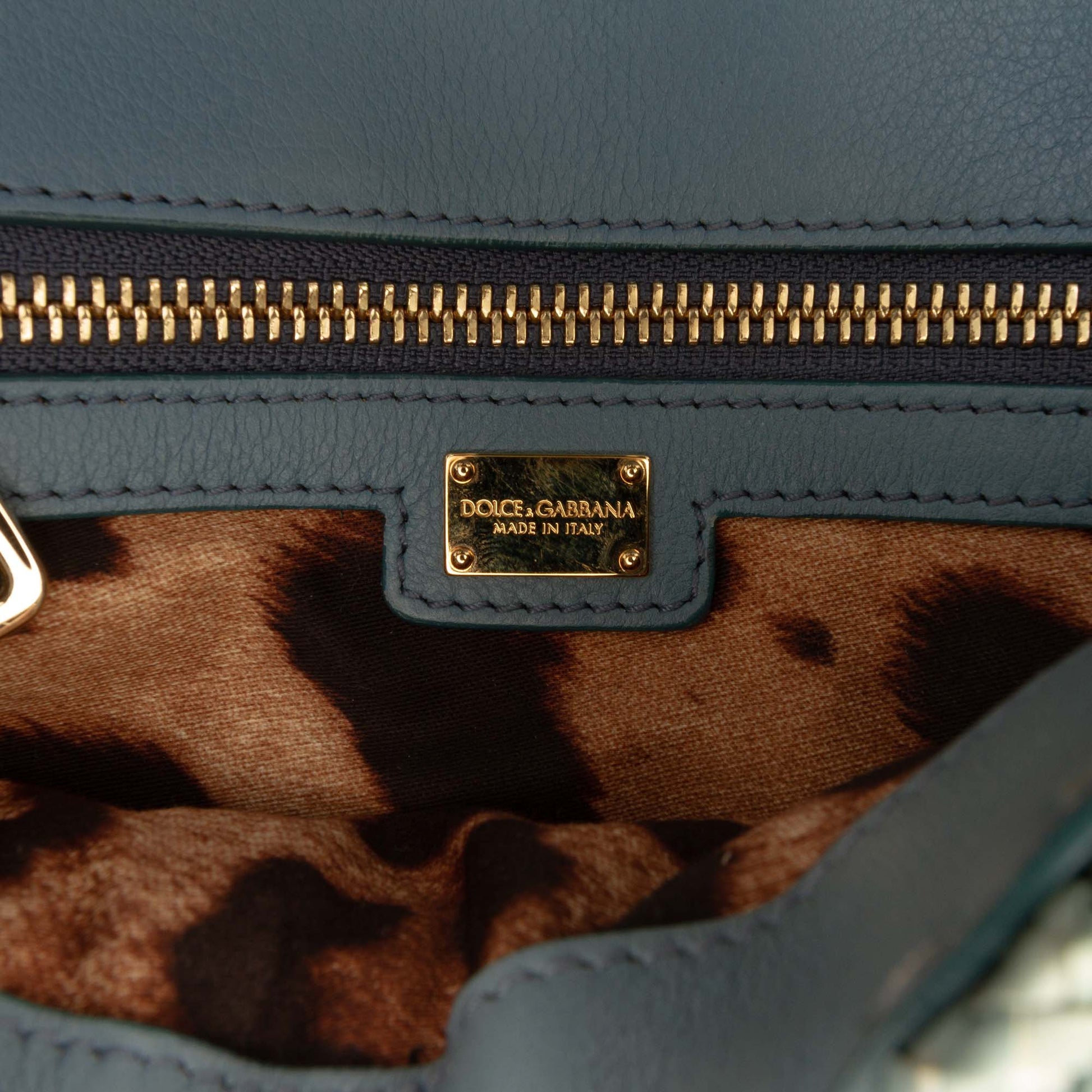 Dolce & Gabbana Leather Trimmed Woven Raffia Padlock Crossbody