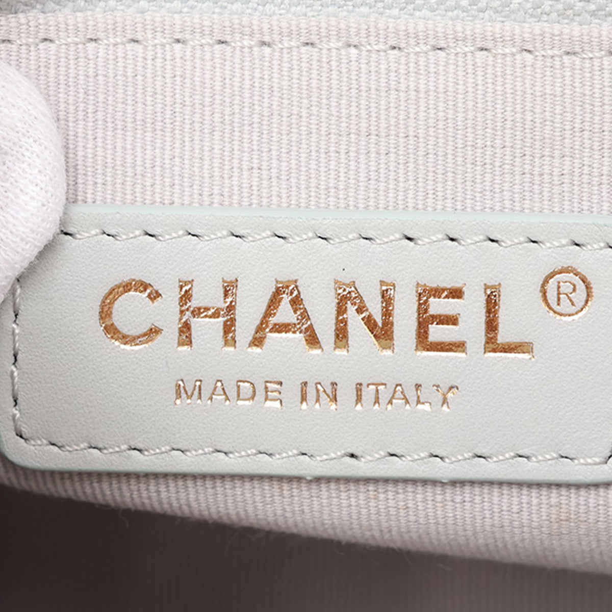 Chanel Mini Quilted Pearly Lambskin Pearl Flap — Gray