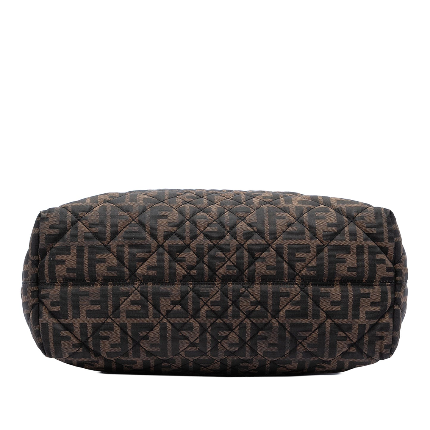 Fendi Medium Quilted Zucca Canvas Roll Tote