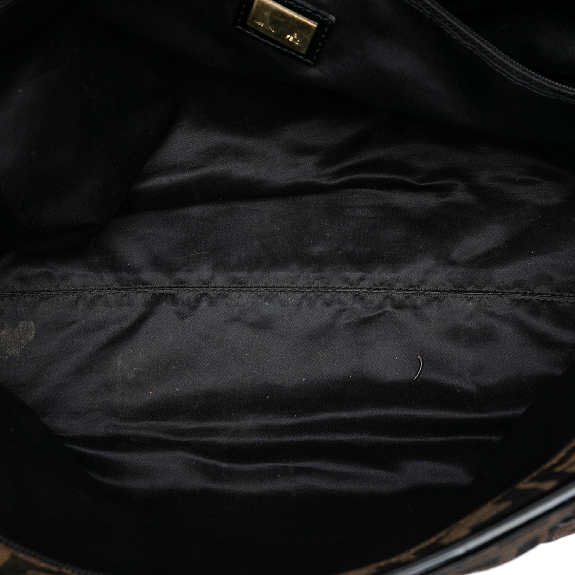 Fendi Medium Quilted Zucca Canvas Roll Tote