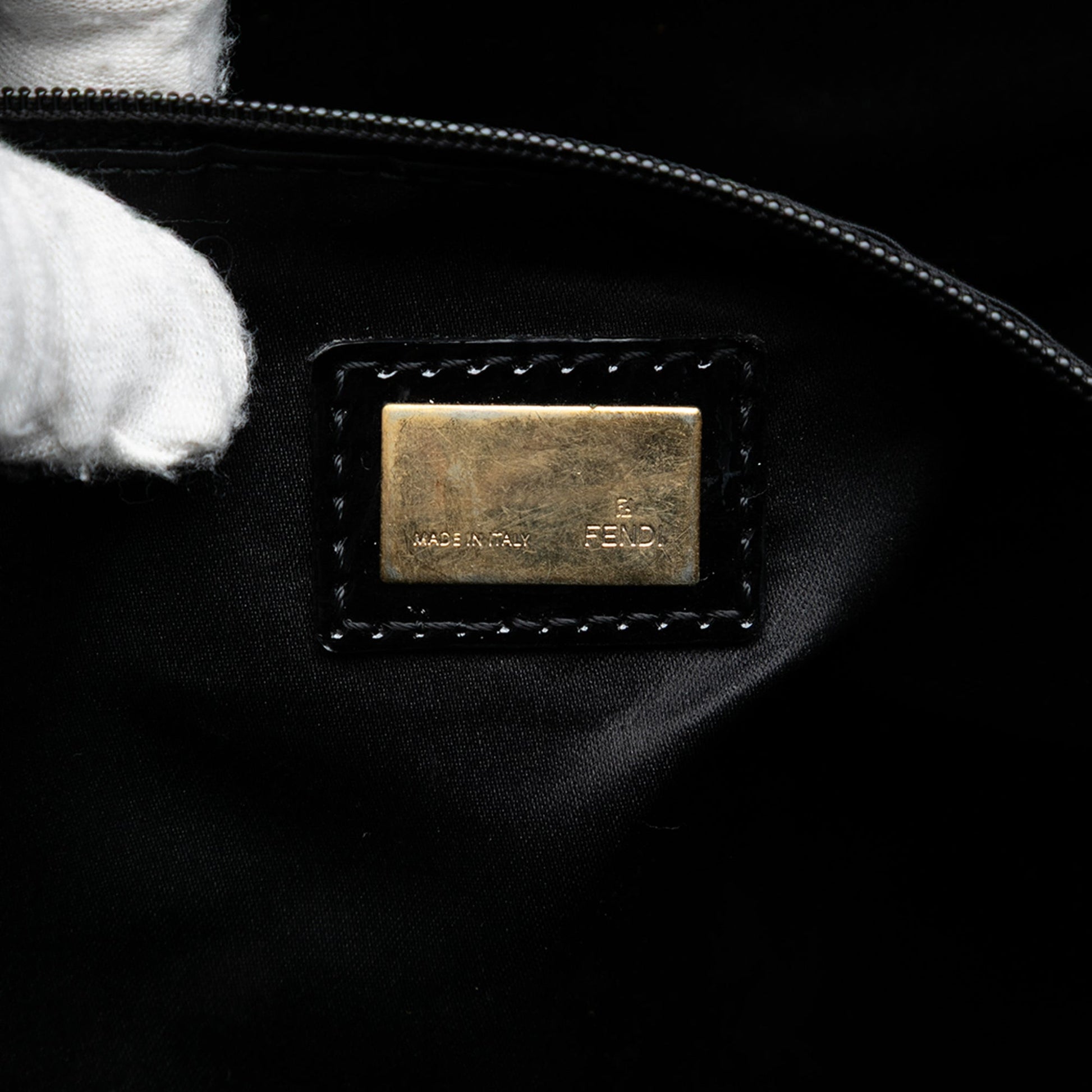 Fendi Medium Quilted Zucca Canvas Roll Tote