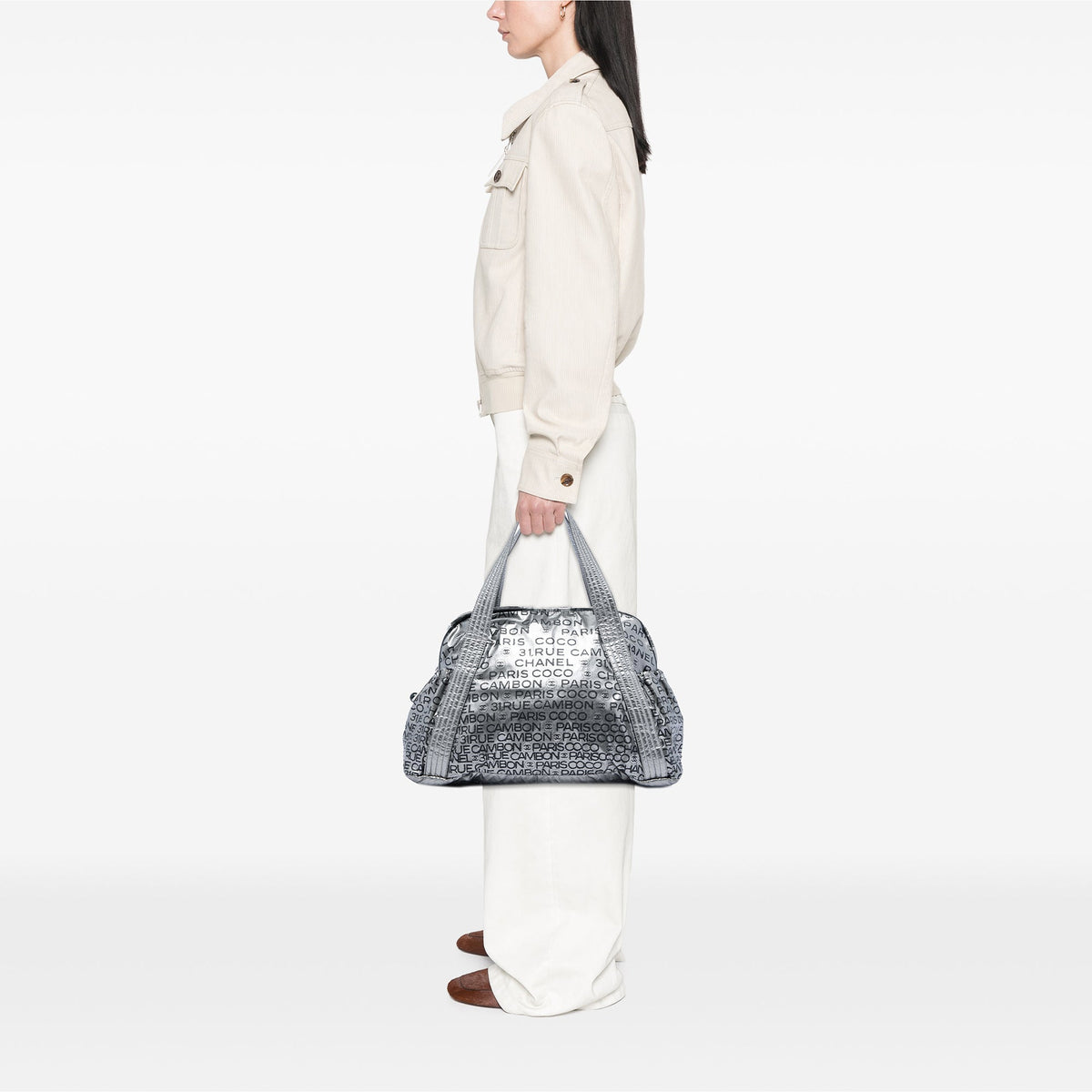 Chanel Metallic Coated Canvas Unlimited Ligne Tote
