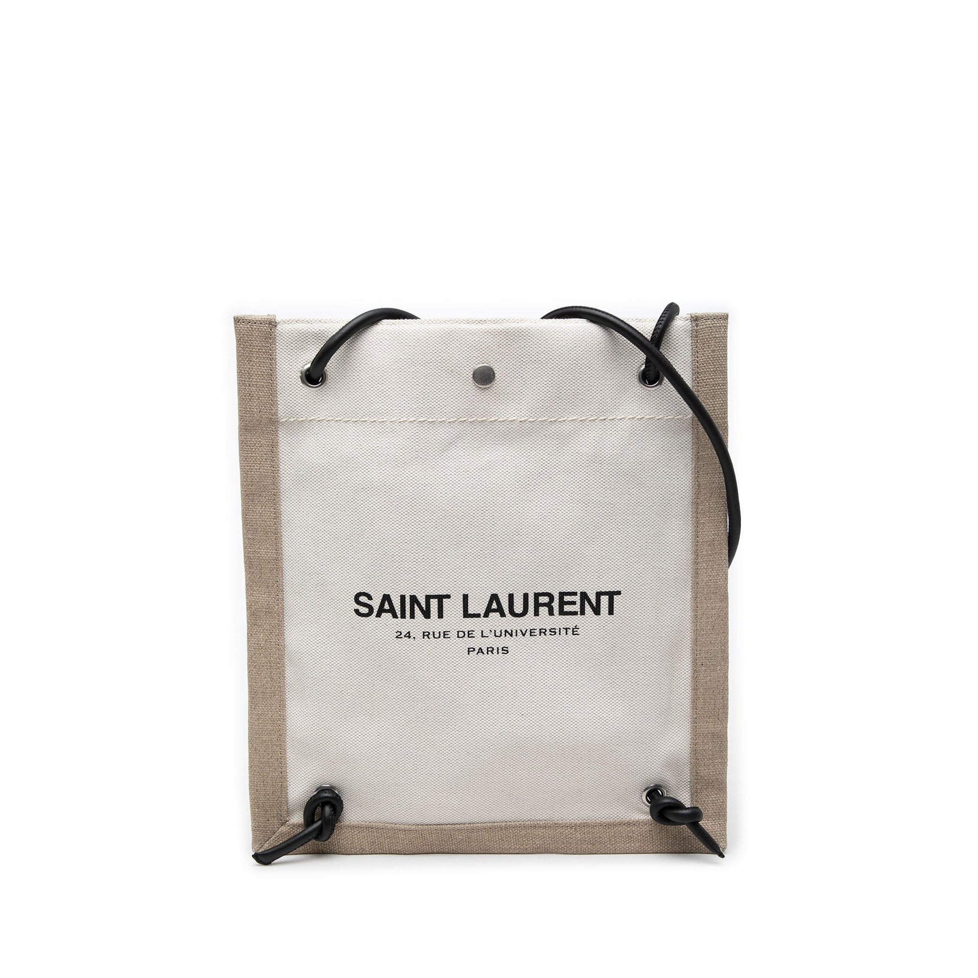 Saint Laurent Canvas Universite Flat Convertible Crossbody