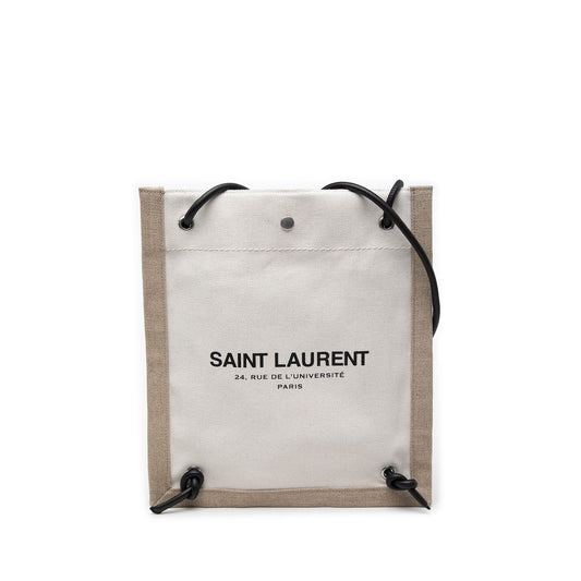 Saint Laurent Canvas Universite Flat Convertible Crossbody