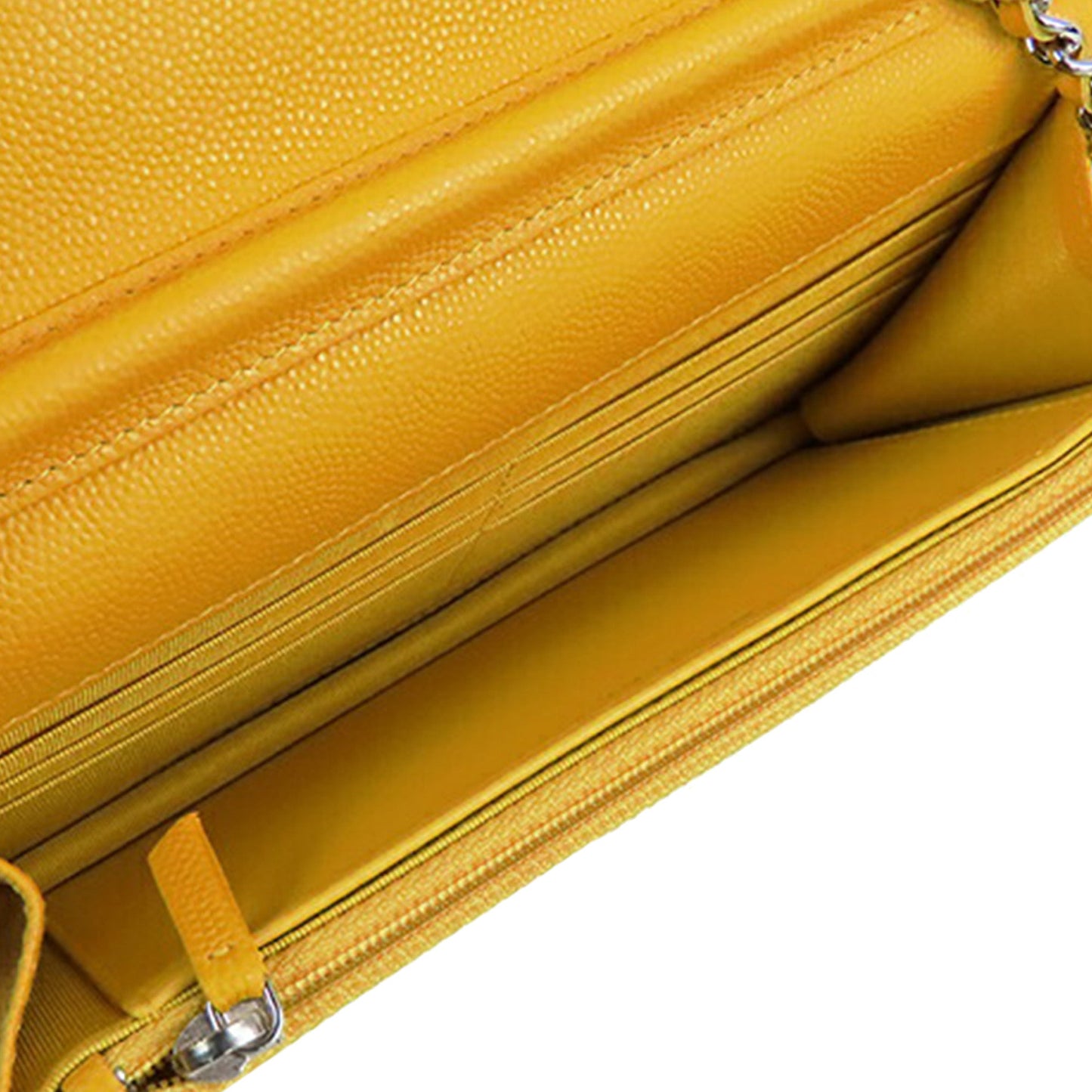 Chanel CC Chevron Caviar Wallet On Chain
