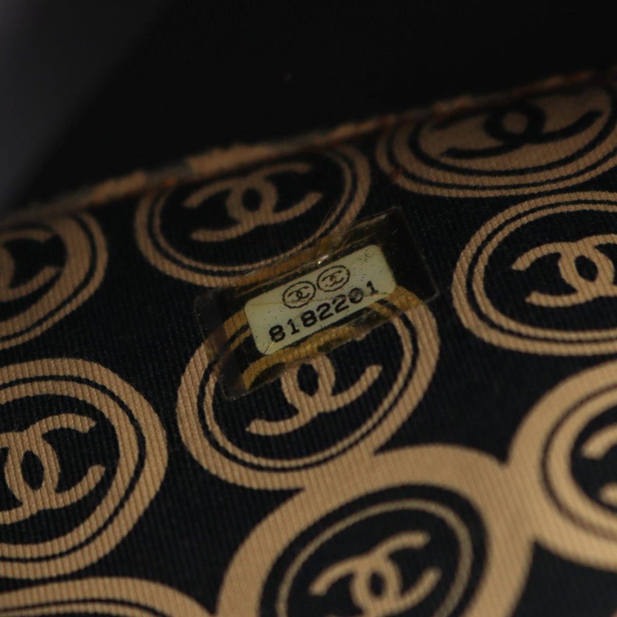 Chanel Large Printed Jersey Frame Handle Bag
