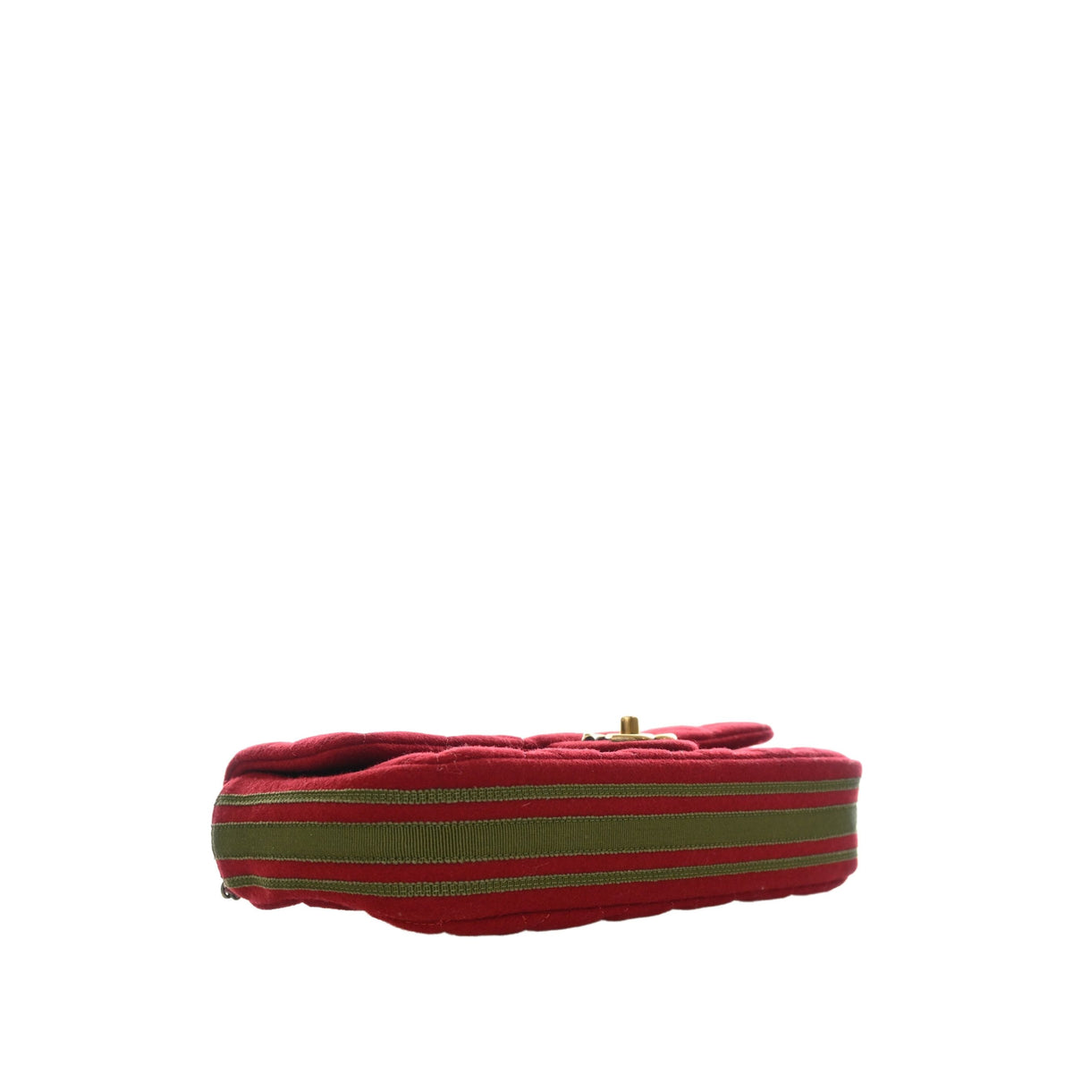 Chanel Medium Quilted Mixed Fibers CC Eyelet Flap — Red