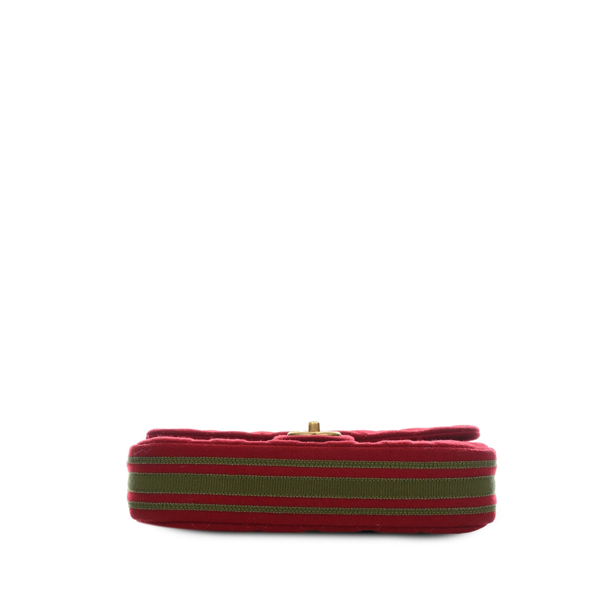 Chanel Medium Quilted Mixed Fibers CC Eyelet Flap — Red