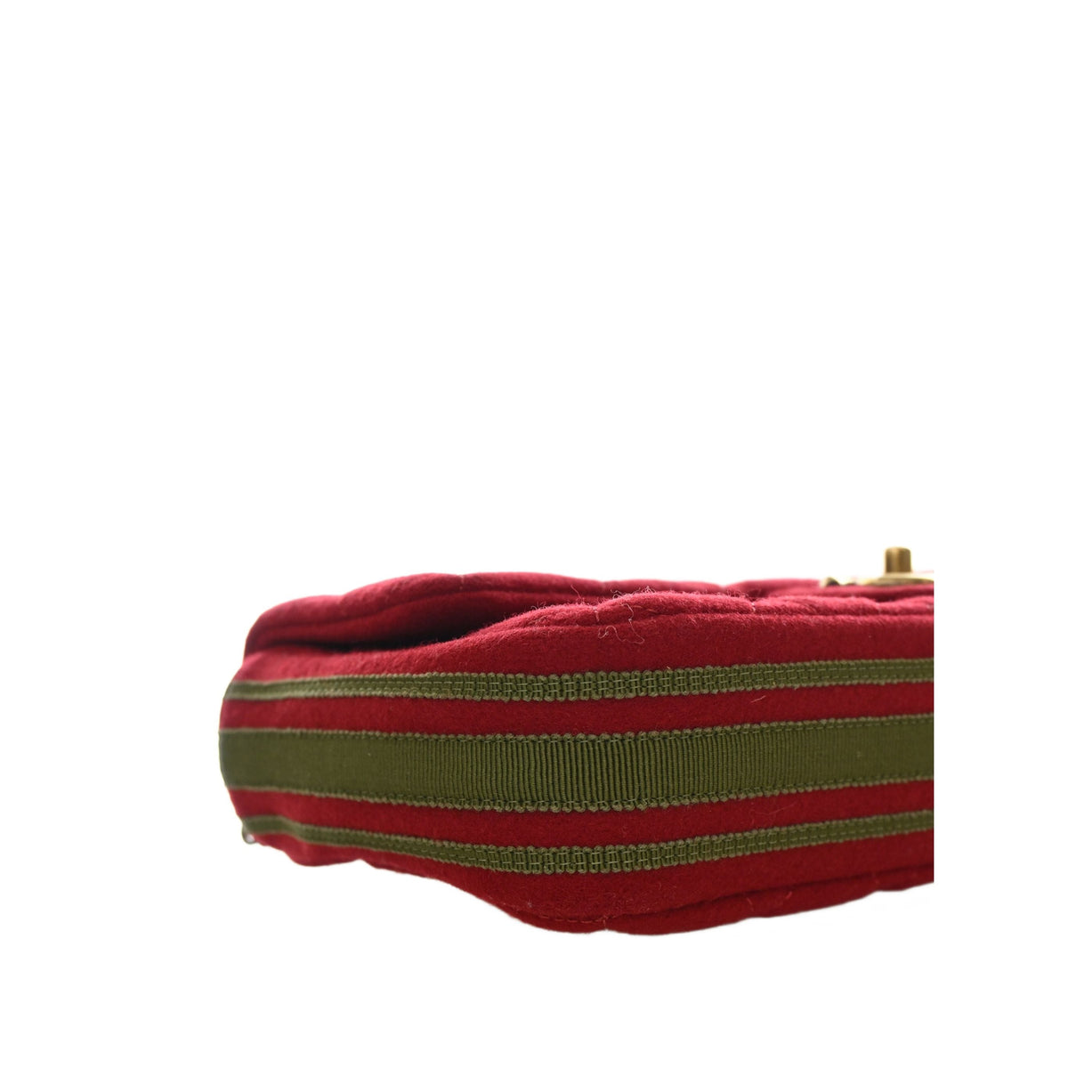 Chanel Medium Quilted Mixed Fibers CC Eyelet Flap — Red