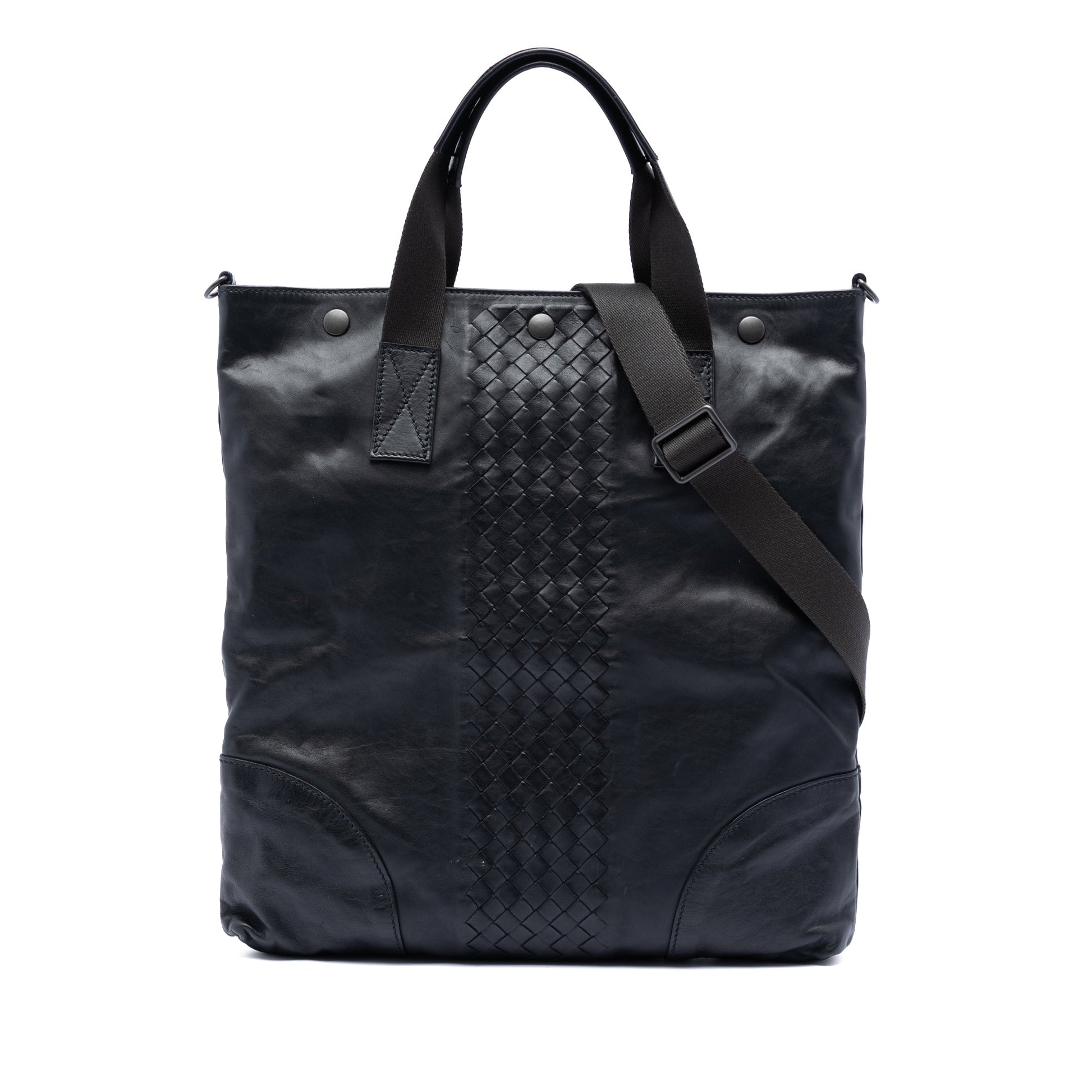 Bottega Veneta Intrecciato Trimmed Nappa Convertible Tote