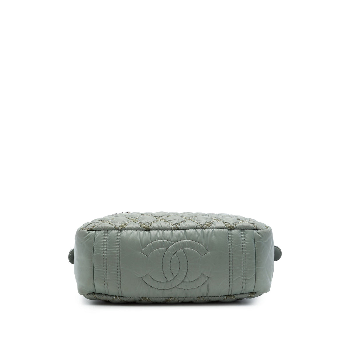 Chanel Paris Byzance Nylon Tweed On Stitch Bowler Bag — Gray