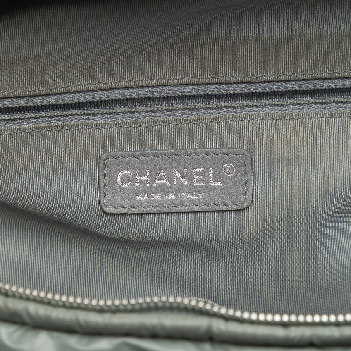 Chanel Paris Byzance Nylon Tweed On Stitch Bowler Bag — Gray